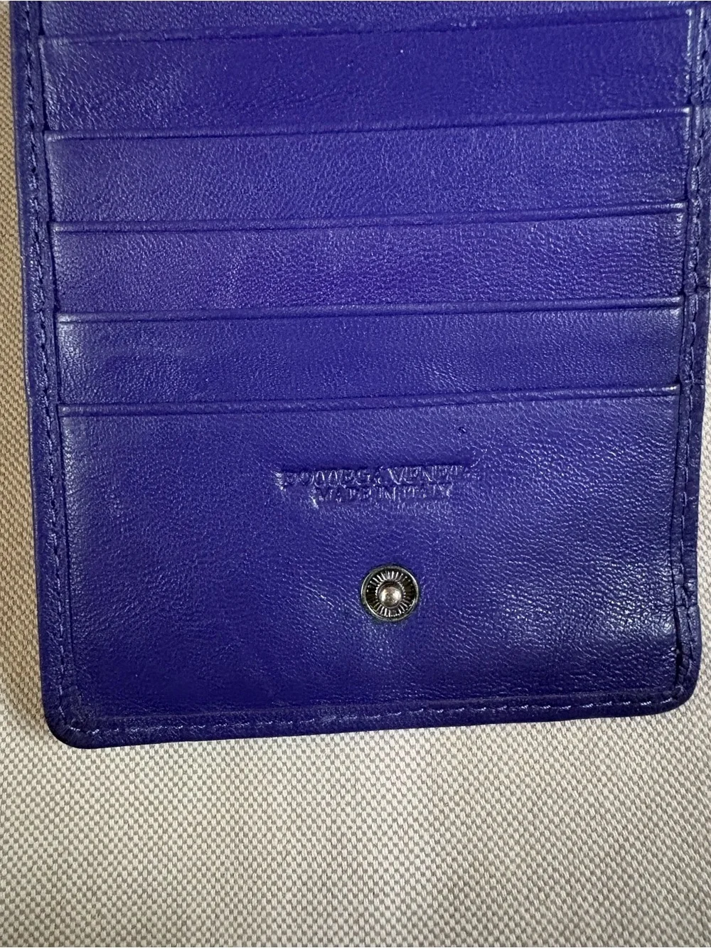 Beautiful Dark Purple Woven Leather Zip Wallet w/ many credit cards compartments